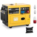 Agregat generator prądotwórczy diesel mobilny chłodzony powietrzem 230/400 V 4.4 kW 5.5 kVA 14.5 l