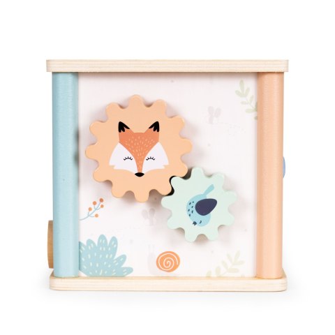 Drewniana kostka edukacyjna sorter klocki ECOTOYS Drewniana kostka edukacyjna sorter klocki ECOTOYS