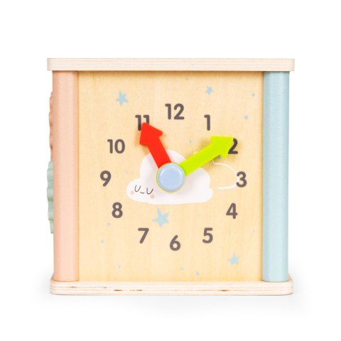 Drewniana kostka edukacyjna sorter klocki ECOTOYS Drewniana kostka edukacyjna sorter klocki ECOTOYS
