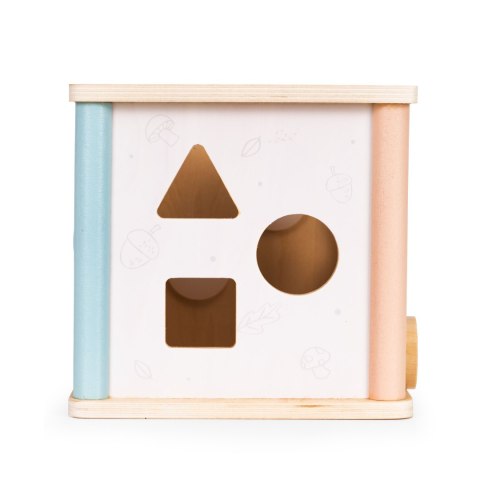 Drewniana kostka edukacyjna sorter klocki ECOTOYS Drewniana kostka edukacyjna sorter klocki ECOTOYS