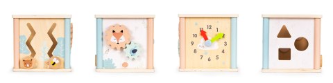 Drewniana kostka edukacyjna sorter klocki ECOTOYS Drewniana kostka edukacyjna sorter klocki ECOTOYS