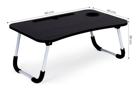 Podstawka pod laptopa stolik do łóżka 60x40cm - Czarna Podstawka pod laptopa stolik do łóżka 60x40cm - Czarna