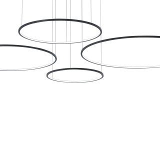 Lampa wisząca Saturno Czarny 120W LED