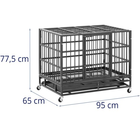 Klatka transportowa dla psa zwierząt na kółkach 95 x 65 x 77.4 cm Klatka transportowa dla psa zwierząt na kółkach 95 x 65 x 77.4 cm