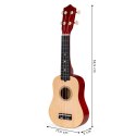 Gitara ukulele dla dzieci drewniana 4 struny nylonowe ECOTOYS