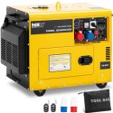 Agregat prądotwórczy generator prądu Diesel 16 l 240/400 V 6000 W AVR