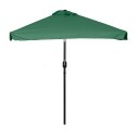 Prostokątny duży parasol ogrodowy skośny łamany z korbą zielony 200 x 140 cm