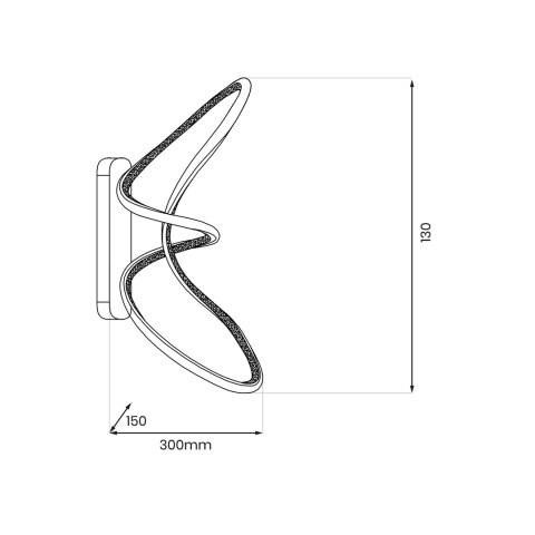 Kinkiet TESORO BLACK 15W LED Kinkiet TESORO BLACK 15W LED