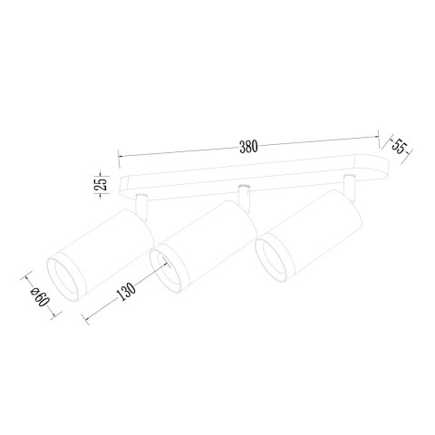Oprawa Mica Spot Biały 3xGU10