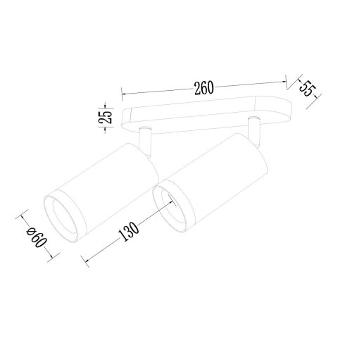 Oprawa Mica Spot Złoty 2xGU10