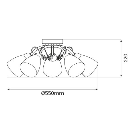 Lampa sufitowa PIREUS 5xE27