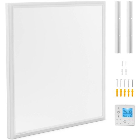 2w1 Panel grzewczy sufitowy na podczerwień + lampa oświetlenie LED 63x66cm 370W