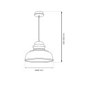 Lampa wisząca ASMUND BLACK 1xE27 20cm