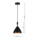 Lampa wisząca OTTO BLACK/GOLD 1xE27