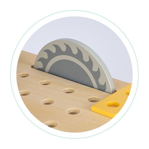 Zabawkowy drewniany warsztat z narzędziami - 47 el. ECOTOYS Zabawkowy drewniany warsztat z narzędziami - 47 el. ECOTOYS