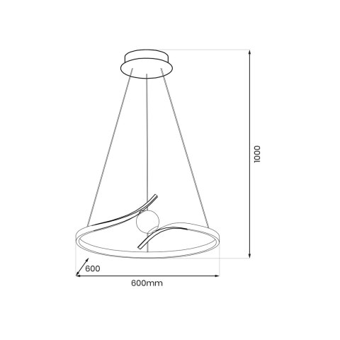 Lampa wisząca PERLA BLACK 34W LED Lampa wisząca PERLA BLACK 34W LED