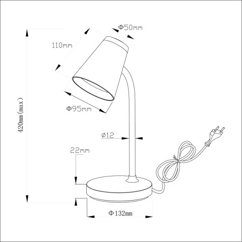 Lampka Biurkowa Chico 4,5W 4000K Czarny Lampka Biurkowa Chico 4,5W 4000K Czarny