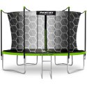 Trampolina ogrodowa 13ft/404cm z siatką wewnętrzną i drabinką zielona Neo-Sport