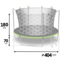 Trampolina ogrodowa 13ft/404cm z siatką wewnętrzną i drabinką zielona Neo-Sport