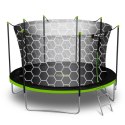 Trampolina ogrodowa 13ft/404cm z siatką wewnętrzną i drabinką zielona Neo-Sport