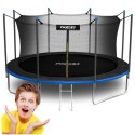 Trampolina ogrodowa 15ft/465cm z siatką wewnętrzną i drabinką niebieska Neo-Sport