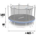 Trampolina ogrodowa 15ft/465cm z siatką wewnętrzną i drabinką niebieska Neo-Sport