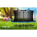 Trampolina ogrodowa 15ft/465cm z siatką wewnętrzną i drabinką niebieska Neo-Sport