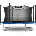 Trampolina ogrodowa 15ft/465cm z siatką wewnętrzną i drabinką niebieska Neo-Sport