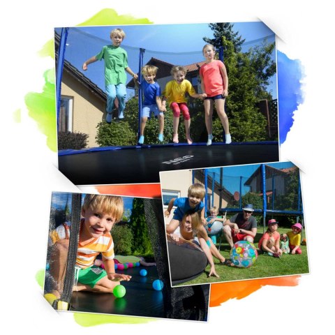 Trampolina ogrodowa 15ft/465cm z siatką wewnętrzną i drabinką niebieska Neo-Sport Trampolina ogrodowa 15ft/465cm z siatką wewnętrzną i drabinką niebieska Neo-Sport