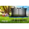 Trampolina ogrodowa 15ft/465cm z siatką wewnętrzną i drabinką niebieska Neo-Sport