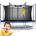 Trampolina ogrodowa 15ft/465cm z siatką wewnętrzną i drabinką niebieska Neo-Sport