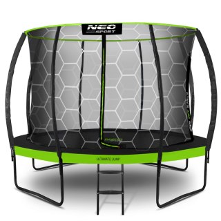 Trampolina ogrodowa profilowana 14ft/435cm z siatką wewnętrzną zielona Neo-Sport