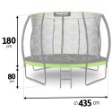 Trampolina ogrodowa profilowana 14ft/435cm z siatką wewnętrzną zielona Neo-Sport