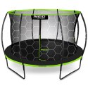 Trampolina ogrodowa profilowana 14ft/435cm z siatką wewnętrzną zielona Neo-Sport