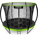 Trampolina ogrodowa profilowana 14ft/435cm z siatką wewnętrzną zielona Neo-Sport