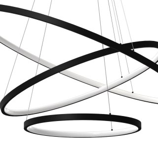 Lampa wisząca Hoop Czarny 93W LED