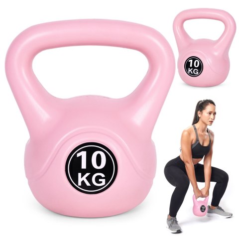 Kettlebell kettle 10 kg do ćwiczeń hantla kula odważnik obciążenie ciężar fitness różowy ModernHome Kettlebell kettle 10 kg do ćwiczeń hantla kula odważnik obciążenie ciężar fitness różowy ModernHome