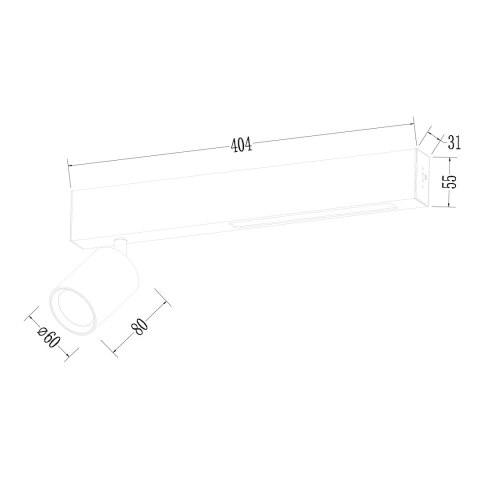 Lampa Sufitowa Magnet 5W+1xGU10 3000/4000K Czarny
