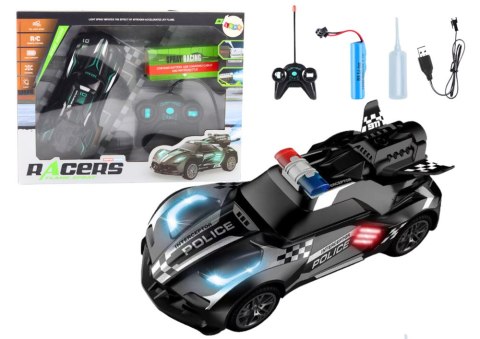 Auto Sportowe R/C Policyjne Czarne Zdalnie Sterowane