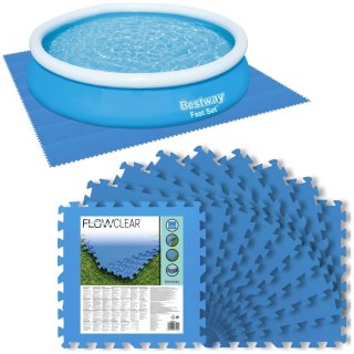 Piankowa mata puzzla pod basen 50 x 50 cm 9 szt Bestway 58220