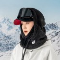 Ciepła kominiarka z futerka zimowa narciarska Arctic Velvet rozmiar L - czarna