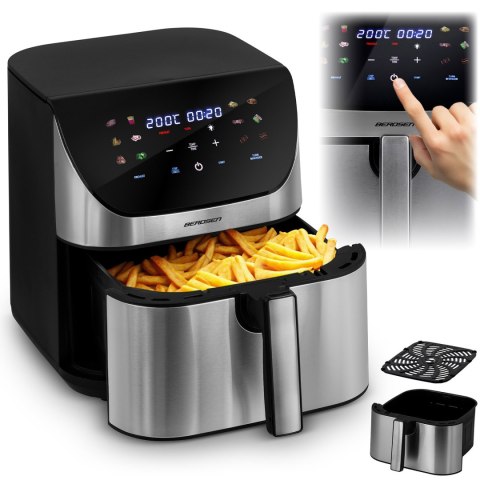Frytkownica beztłuszczowa Air fryer Berdsen BD-659 srebrna