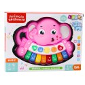 Pianinko Interaktywne Melodie Odgłosy Zwierząt Gama Słonik Różowy