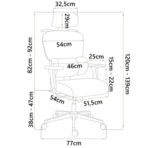 Fotel biurowy z mikrosiatką Sofotel Talin - szary