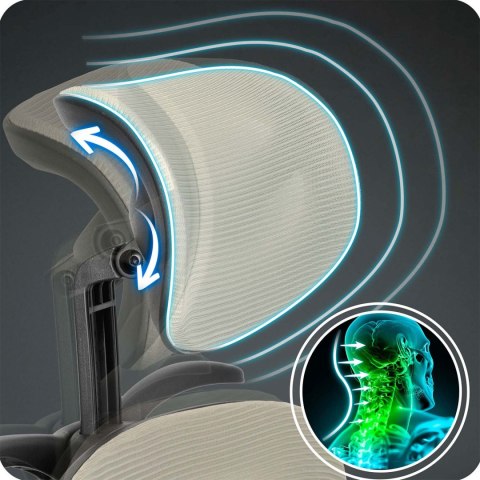 Fotel biurowy z mikrosiatką Sofotel Talin - szary