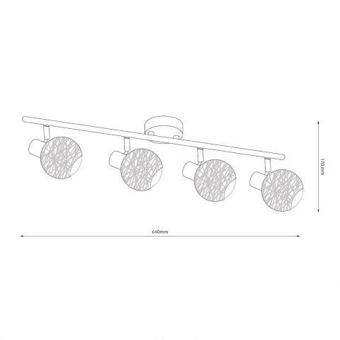 Lampa sufitowa DEX 4xE14