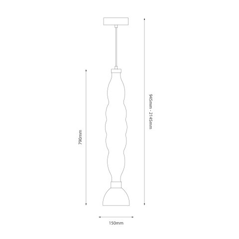 Lampa wisząca LUCCO amber 18W