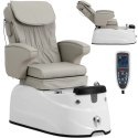 Fotel podologiczny do pedicure z funkcją masażu brodzikiem - beżowy