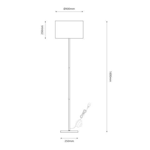 Lampa podłogowa MORGAN 1xE27