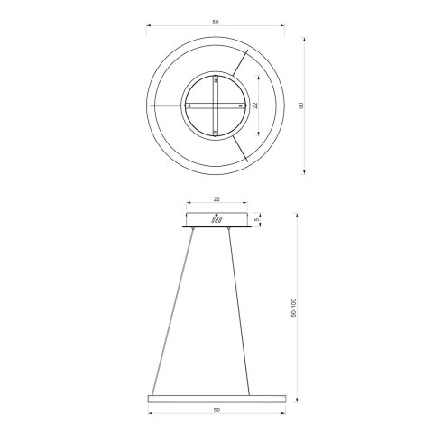 Lampa wisząca GALAXIA BLACK 26W LED